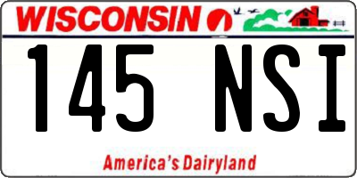 WI license plate 145NSI