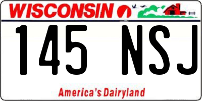 WI license plate 145NSJ