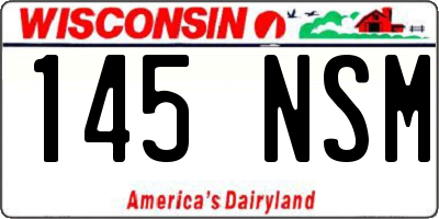 WI license plate 145NSM