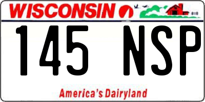 WI license plate 145NSP