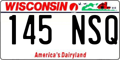 WI license plate 145NSQ
