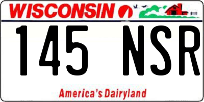 WI license plate 145NSR