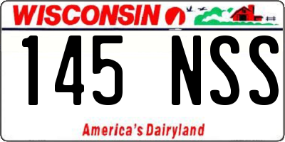 WI license plate 145NSS