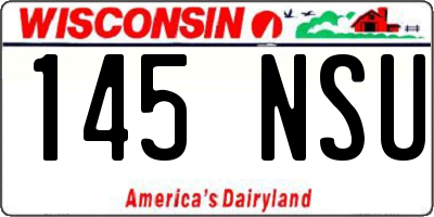 WI license plate 145NSU