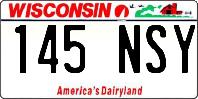 WI license plate 145NSY