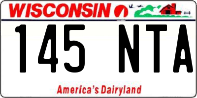 WI license plate 145NTA