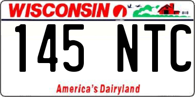WI license plate 145NTC