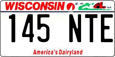 WI license plate 145NTE
