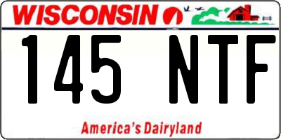 WI license plate 145NTF