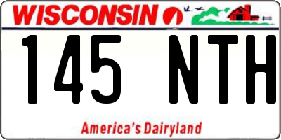 WI license plate 145NTH
