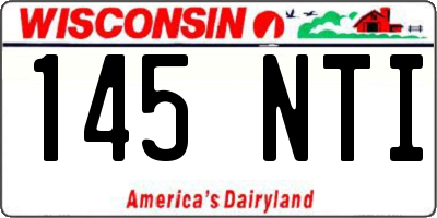 WI license plate 145NTI