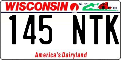WI license plate 145NTK