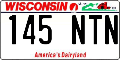 WI license plate 145NTN