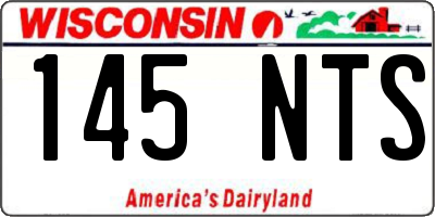 WI license plate 145NTS