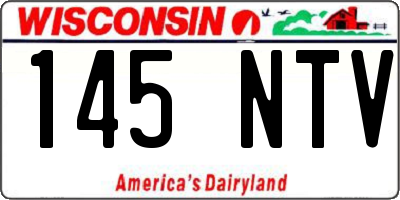WI license plate 145NTV