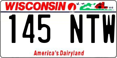 WI license plate 145NTW