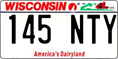 WI license plate 145NTY