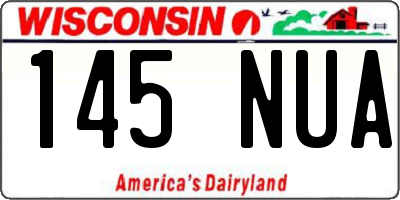 WI license plate 145NUA