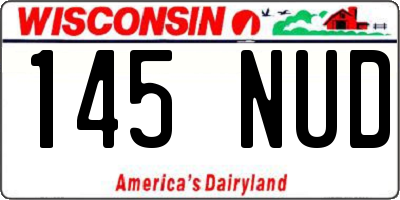 WI license plate 145NUD