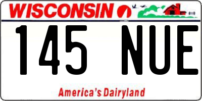 WI license plate 145NUE