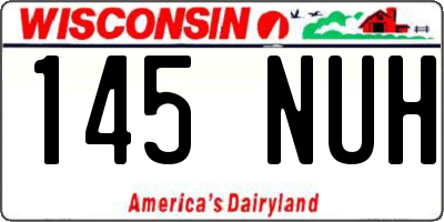 WI license plate 145NUH