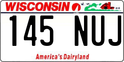WI license plate 145NUJ