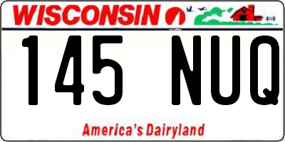 WI license plate 145NUQ