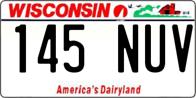 WI license plate 145NUV
