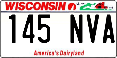 WI license plate 145NVA