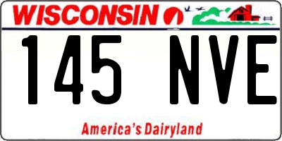 WI license plate 145NVE