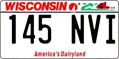 WI license plate 145NVI