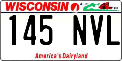 WI license plate 145NVL