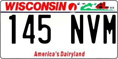 WI license plate 145NVM