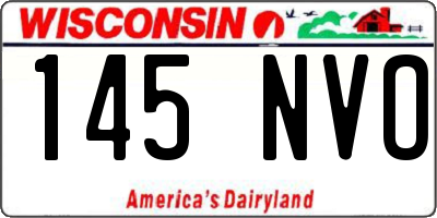 WI license plate 145NVO