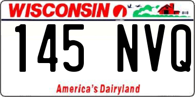 WI license plate 145NVQ