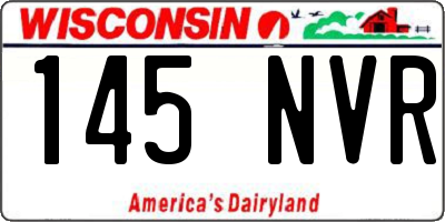 WI license plate 145NVR
