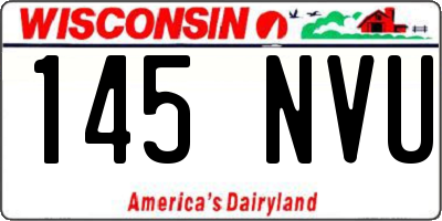 WI license plate 145NVU