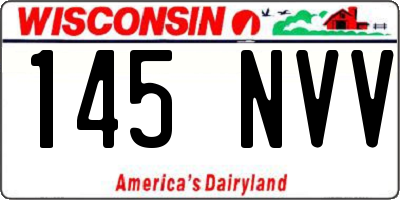 WI license plate 145NVV