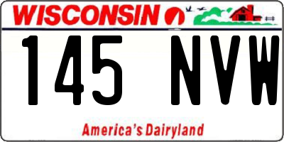 WI license plate 145NVW