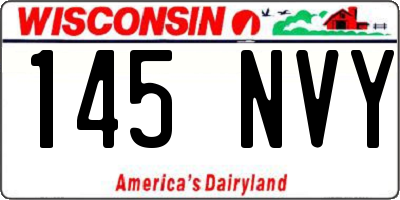 WI license plate 145NVY