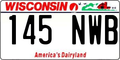 WI license plate 145NWB