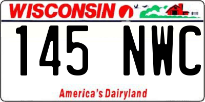 WI license plate 145NWC