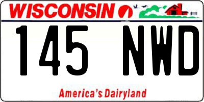 WI license plate 145NWD