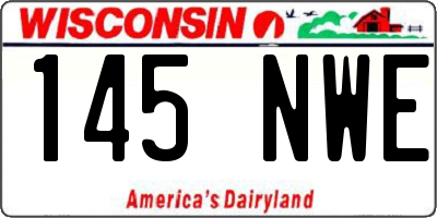 WI license plate 145NWE