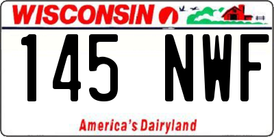WI license plate 145NWF