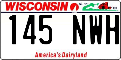 WI license plate 145NWH