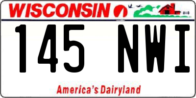WI license plate 145NWI