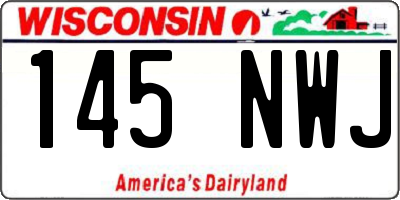 WI license plate 145NWJ