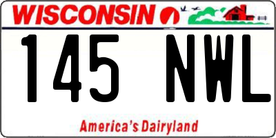WI license plate 145NWL