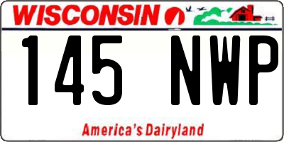 WI license plate 145NWP